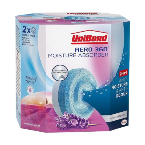 UniBond AERO 360° Lavender Refills (2 x 450g) – Moisture Absorber with Relaxing Scent 7 UniBond AERO 360° Lavender Refills (2 x 450g) – Moisture Absorber with Relaxing Scent - Image 1