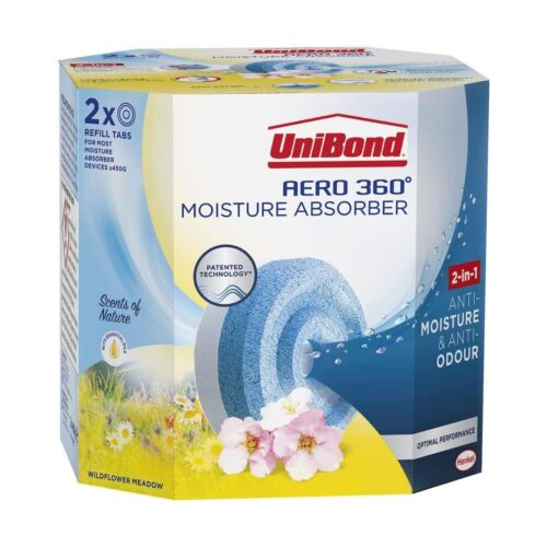 UniBond AERO 360° Wildflower Meadow Refills (2 x 450g) – Floral Scent Moisture Absorber 7 UniBond AERO 360° Wildflower Meadow Refills (2 x 450g) – Floral Scent Moisture Absorber - Image 1