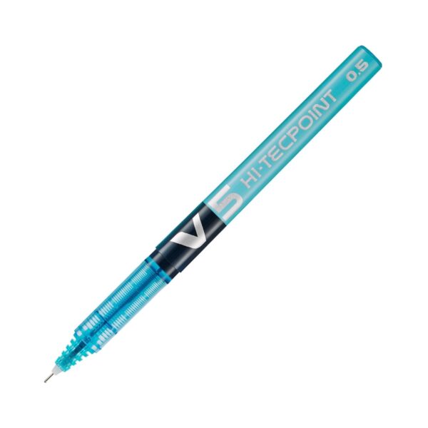 Pilot V5 6 Light Blue Hi-Tecpoint 0.5mm Pen – Medium Needle Point for Accurate, Smooth Writing 1 Pilot V5 1 Light Blue Hi-Tecpoint 0.5mm Pen – Medium Needle Point for Accurate, Smooth Writing