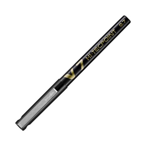 Pilot V7 1 Black Hi-Tecpoint 0.7mm Pen – Medium Needle Point for Accurate, Smooth Writing
