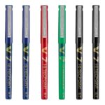 Pilot V7 Hi-Tecpoint Rollerball Pen Set – 6 Pens (Blue, Black, Red, Green) – 0.7mm Needle Tip – Smooth & Precise Liquid Ink Writing