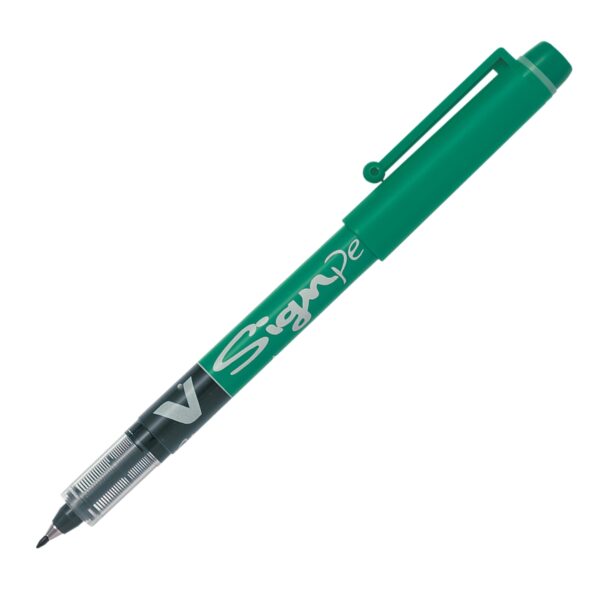 VSP-GRN.jpg Pilot V Sign 1 Green Pen Liquid Ink Marker – 0.6mm Tip & 1.0mm Medium Line for Precision Writing