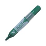 Pilot 1 Green V Board Marker – Medium Chisel Tip for Precise Whiteboard Presentations