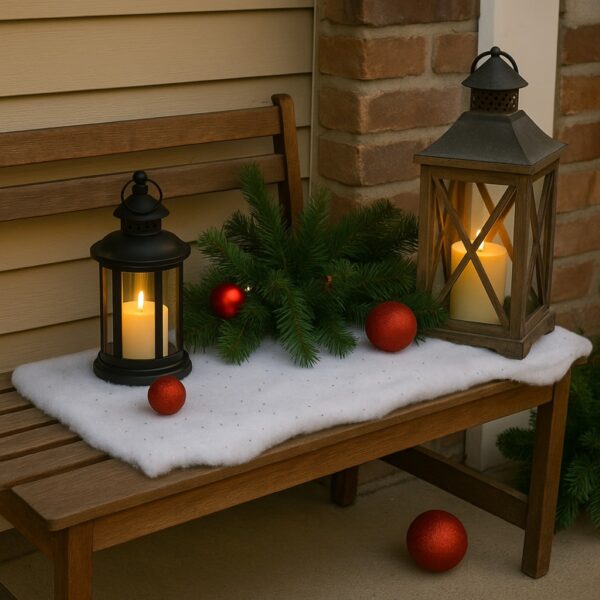 Snow Blanket with Glitter - 120x90cm for Christmas and Party Decor 2 XMS SNW 8609 2