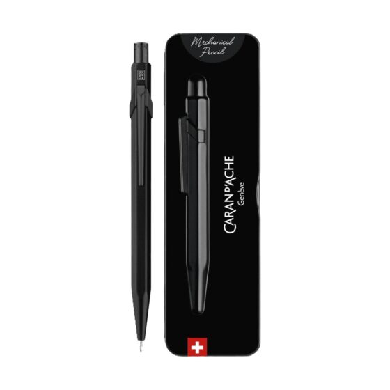 Caran d’Ache Fix Pencil 2mm Black Code Special Edition – Mechanical Pencil with Sharpener & Lead