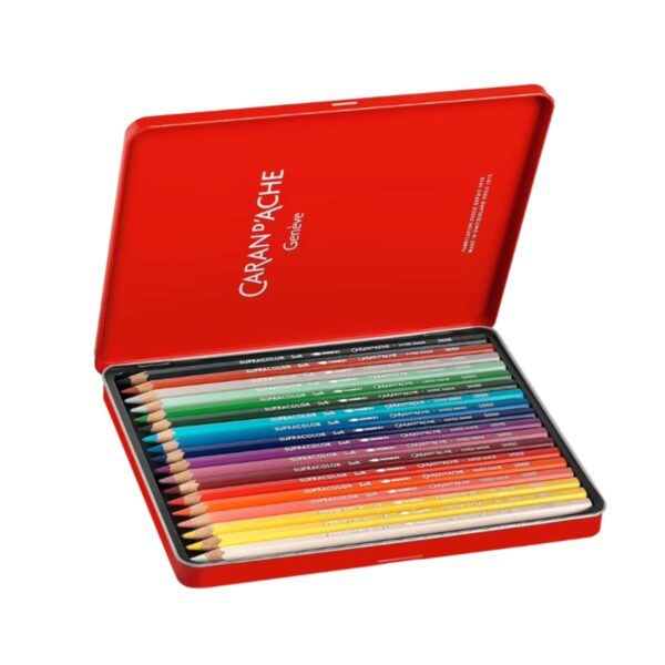 Caran d'Ache Supracolor Aquarelle 18 Exclusive Colour Pencils in Metal Tin (Special Edition) – Includes 'Secrets of Colour' Podcast 1 Caran d’Ache Supracolor Aquarelle 18 Exclusive Colour Pencils in Metal Tin (Special Edition) – Includes ‘Secrets of Colour’ Podcast