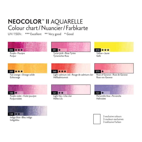 Caran d'Ache Neocolor II Aquarelle Pastels – 50 Years Special Edition Set of 10 Assorted Pop Colours 3 Caran d’Ache Neocolor II Aquarelle Pastels – 50 Years Special Edition Set of 10 Assorted Pop Colours