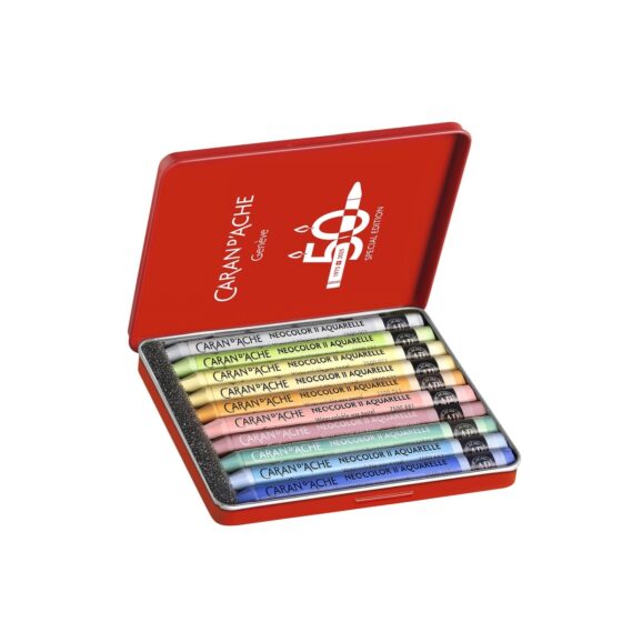 Caran d’Ache Neocolor II Aquarelle Pastels – 50 Years Special Edition Set of 10 Assorted Pastel Colours