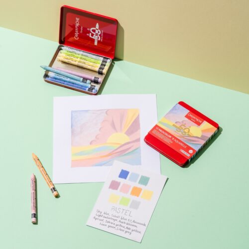 Caran d’Ache Neocolor II Aquarelle Pastels – 50 Years Special Edition Set of 10 Assorted Pastel Colours