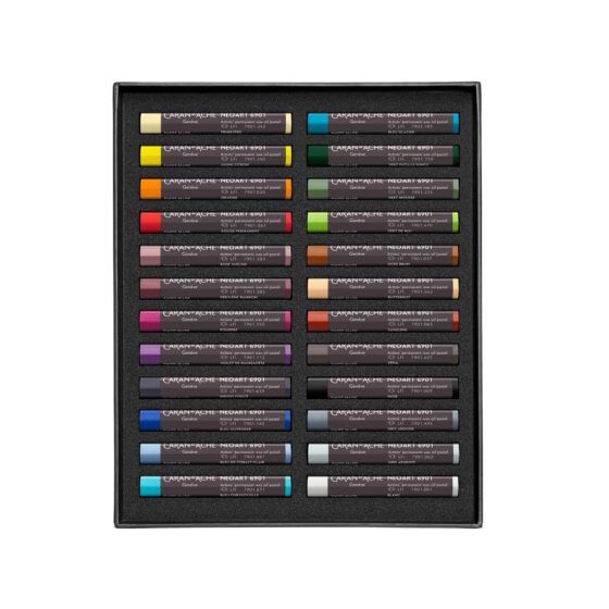 Caran d’Ache Neoart 6901 Artist Wax Oil Pastels – 24 Assorted Colours in Cardboard Box