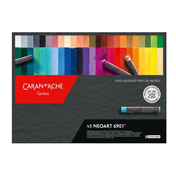 Caran d'Ache Neoart 6901 Artist Wax Oil Pastels – 48 Assorted Colours in Cardboard Box 2 Caran d’Ache Neoart 6901 Artist Wax Oil Pastels – 48 Assorted Colours in Cardboard Box