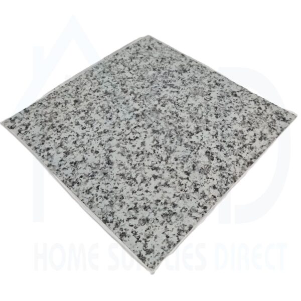 DIY-STN-GRN Tiletastic White Granite Stone Effect Adhesive Vinyl Floor Tiles – 30.5cm x 30.5cm x 0.9cm