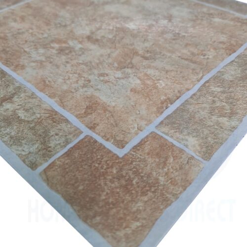 Tiletastic Light Sand Stone Mosaic Stone Effect Adhesive Vinyl Floor Tiles 30.5cm x 30.5cm x 0.9cm 6 Tiletastic Light Sand Stone Mosaic Stone Effect Adhesive Vinyl Floor Tiles 30.5cm x 30.5cm x 0.9cm