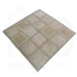 Tiletastic Square Beige Mosaic Stone Effect Adhesive Vinyl Floor Tiles 30.5cm x 30.5cm x 0.9cm