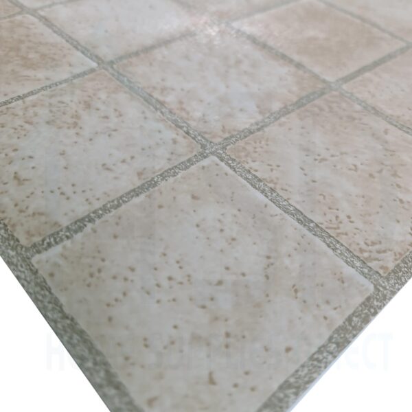 Tiletastic Square Beige Mosaic Stone Effect Adhesive Vinyl Floor Tiles 30.5cm x 30.5cm x 0.9cm 1 Tiletastic Square Beige Mosaic Stone Effect Adhesive Vinyl Floor Tiles 30.5cm x 30.5cm x 0.9cm