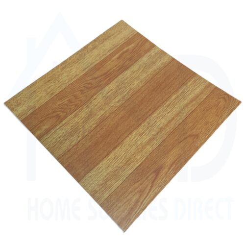 Tiletastic Wood Dark Effect Adhesive Vinyl Floor Tiles – 30.5cm x 30.5cm x 0.9cm