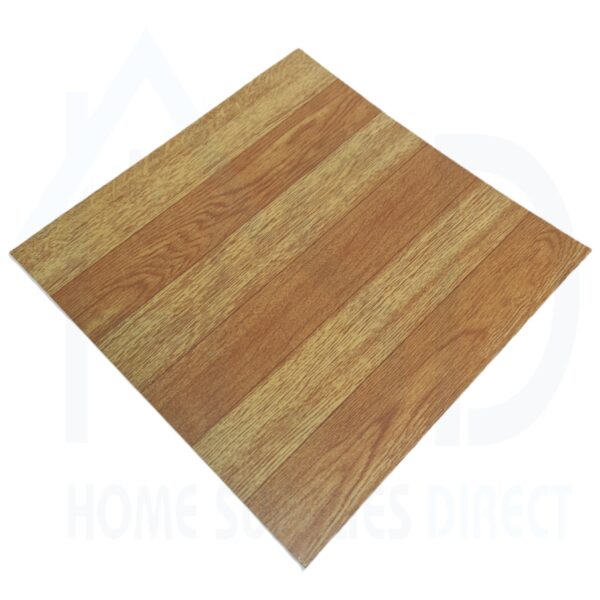 Tiletastic Wood Dark Effect Adhesive Vinyl Floor Tiles – 30.5cm x 30.5cm x 0.9cm