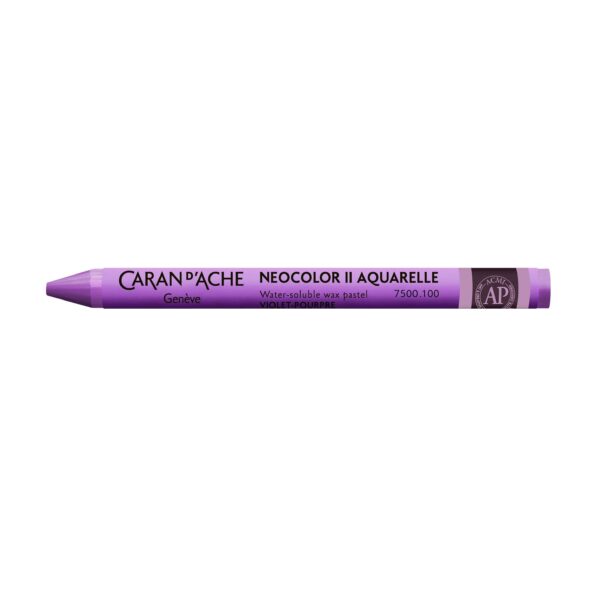 Caran d’Ache Neocolor II Water-Soluble Wax Pastels – Artist 84 Professional Shades – 100 Purple Violet