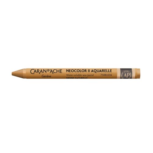 Caran d’Ache Neocolor II Water-Soluble Wax Pastels – Artist 84 Professional Shades – 036 Raw Siena