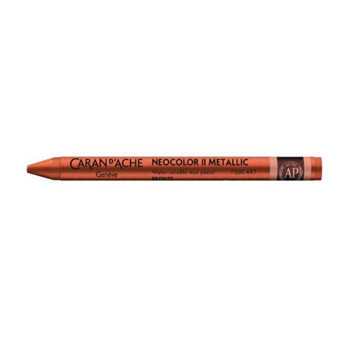 Caran d’Ache Neocolor II Water-Soluble Wax Pastels – Artist 84 Professional Shades – 497 Bronze