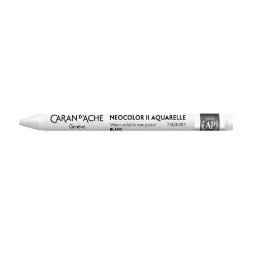 Caran d’Ache Neocolor II Water-Soluble Wax Pastels – Artist 84 Professional Shades – 001 White