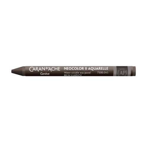 Caran d’Ache Neocolor II Water-Soluble Wax Pastels – Artist 84 Professional Shades – 045 Vandycke Brown