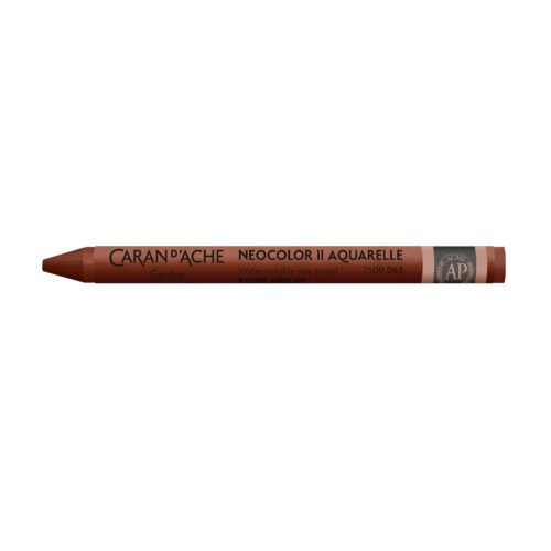 Caran d’Ache Neocolor II Water-Soluble Wax Pastels – Artist 84 Professional Shades – 063 English Red