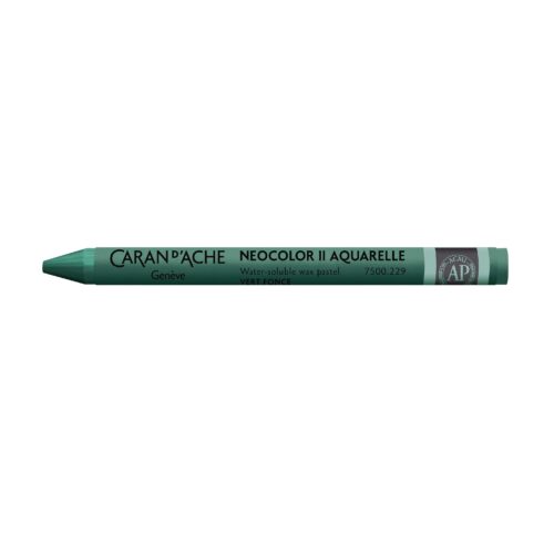Caran d’Ache Neocolor II Water-Soluble Wax Pastels – Artist 84 Professional Shades – 229 Dark Green