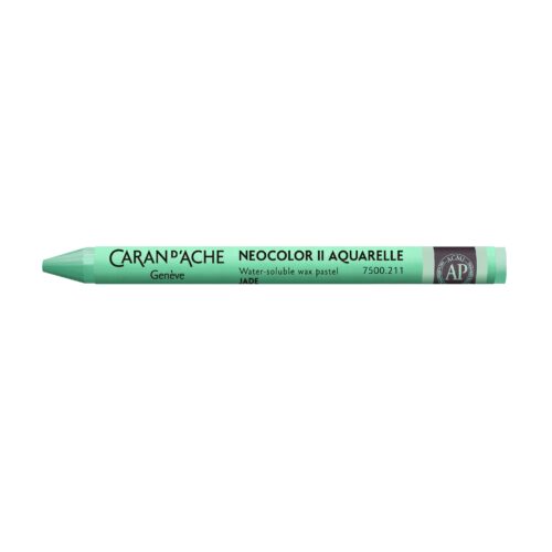 Caran d’Ache Neocolor II Water-Soluble Wax Pastels – Artist 84 Professional Shades – 211 Jade Green