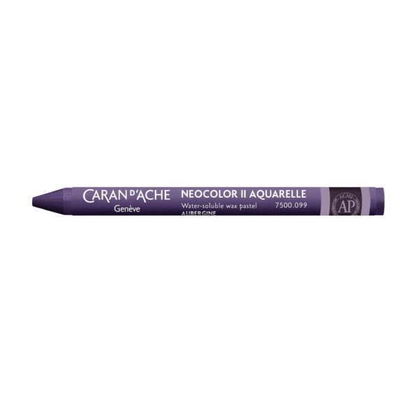 Caran d’Ache Neocolor II Water-Soluble Wax Pastels – Artist 84 Professional Shades – 099 Aubergine