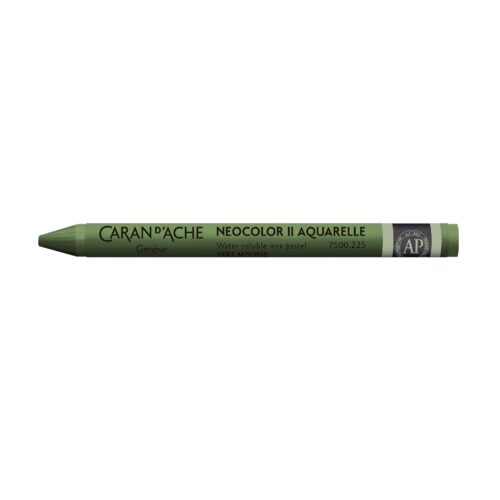 Caran d’Ache Neocolor II Water-Soluble Wax Pastels – Artist 84 Professional Shades – 225 Moss Green