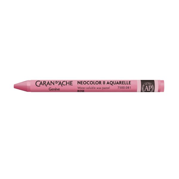 Caran d’Ache Neocolor II Water-Soluble Wax Pastels – Artist 84 Professional Shades – 081 Pink