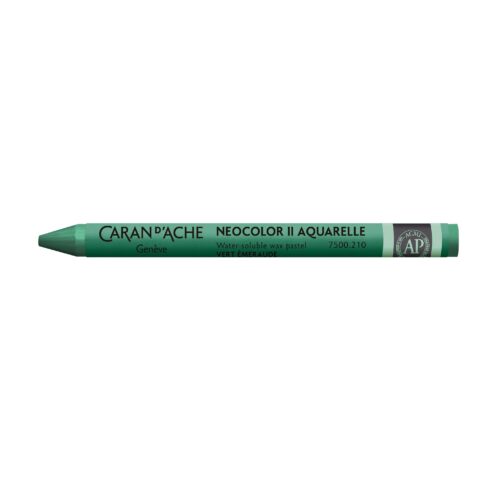 Caran d’Ache Neocolor II Water-Soluble Wax Pastels – Artist 84 Professional Shades – 210 Emerald Green