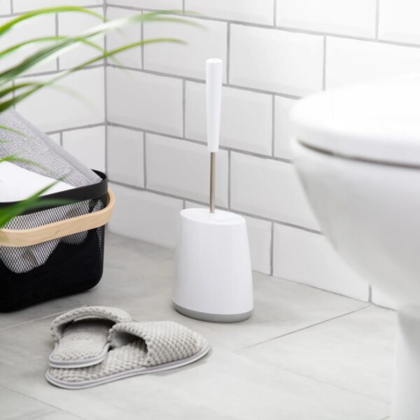 Minky Toilet Brush and Holder – Flexible Head for Easy Cleaning & Hygiene 1 Minky Toilet Brush and Holder – Flexible Head for Easy Cleaning & Hygiene