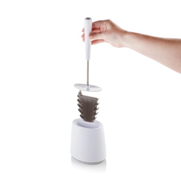 Minky Toilet Brush and Holder – Flexible Head for Easy Cleaning & Hygiene 2 Minky Toilet Brush and Holder – Flexible Head for Easy Cleaning & Hygiene