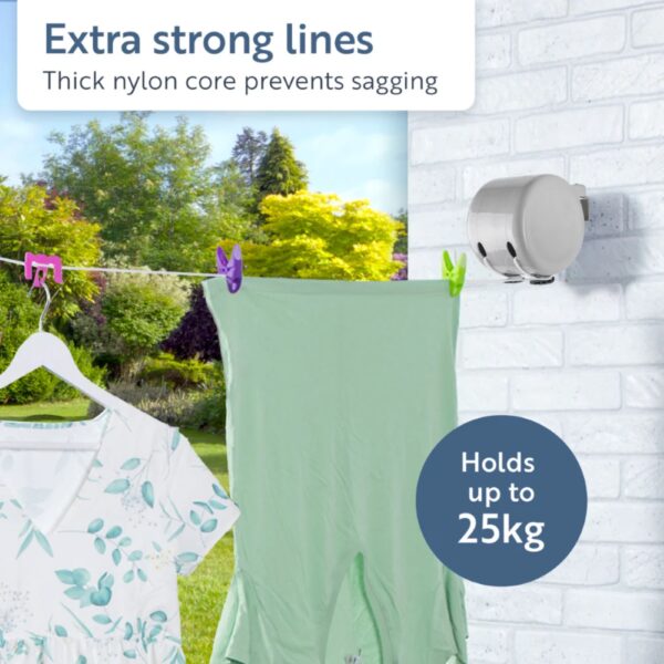 Minky Retractable Reel Washing Line – 30m Drying Space, Durable & Convenient
