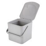 Minky Food Caddy 3.5L – Grey, Eco-Friendly 100% Recycled Kitchen Waste, Peg & Craft Organizer