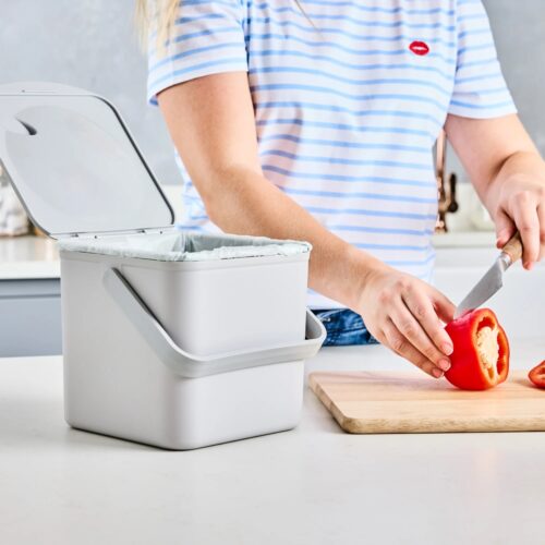 Minky Food Caddy 3.5L – Grey, Eco-Friendly 100% Recycled Kitchen Waste, Peg & Craft Organizer 6 Minky Food Caddy 3.5L – Grey, Eco-Friendly 100% Recycled Kitchen Waste, Peg & Craft Organizer