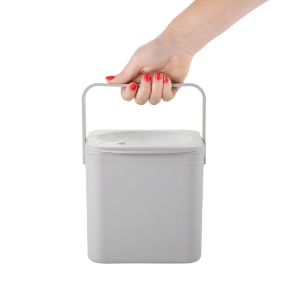 Minky Food Caddy 3.5L – Grey, Eco-Friendly 100% Recycled Kitchen Waste, Peg & Craft Organizer 3 Minky Food Caddy 3.5L – Grey, Eco-Friendly 100% Recycled Kitchen Waste, Peg & Craft Organizer