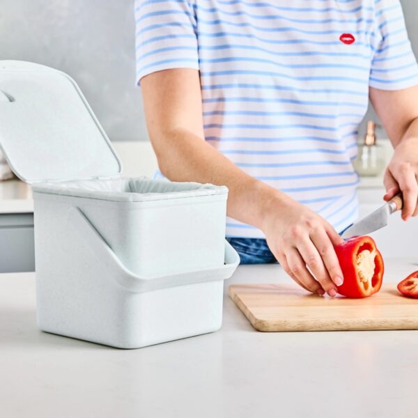 Minky Food Caddy 3.5L – Speckled White, Eco-Friendly 100% Recycled Kitchen Waste, Peg & Craft Organizer 1 Minky Food Caddy 3.5L – Speckled White, Eco-Friendly 100% Recycled Kitchen Waste, Peg & Craft Organizer
