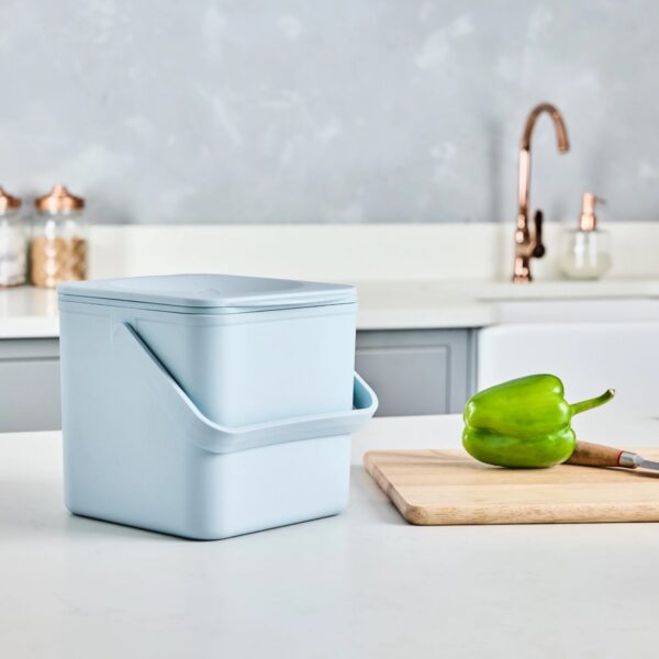 Minky Food Caddy 3.5L – Slate Blue, Eco-Friendly 100% Recycled Kitchen Waste, Peg & Craft Organizer 4 Minky Food Caddy 3.5L – Slate Blue, Eco-Friendly 100% Recycled Kitchen Waste, Peg & Craft Organizer