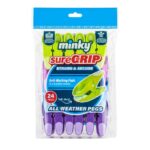 Minky SureGrip Pegs – Pack of 24 Assorted Colours, Durable Non-Slip Laundry Pegs