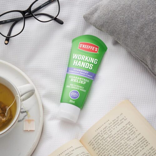 O’Keeffe’s Working Hands Overnight Relief Cream 80ml Tube – Intensive Moisturizer for Dry, Cracked Skin