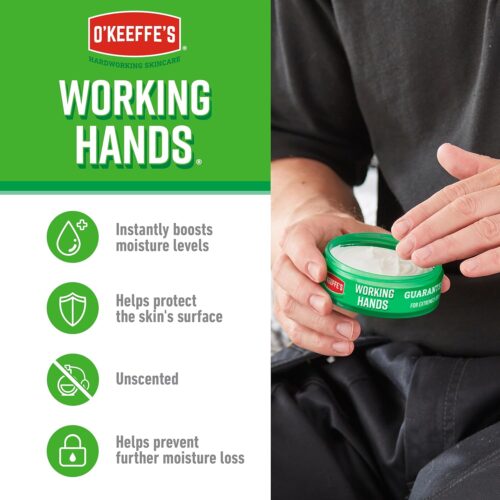 O'Keeffe's Working Hands Hand Cream 96g – Intensive Moisturizer for Dry, Cracked Skin 8 O’Keeffe’s Working Hands Hand Cream 96g – Intensive Moisturizer for Dry, Cracked Skin