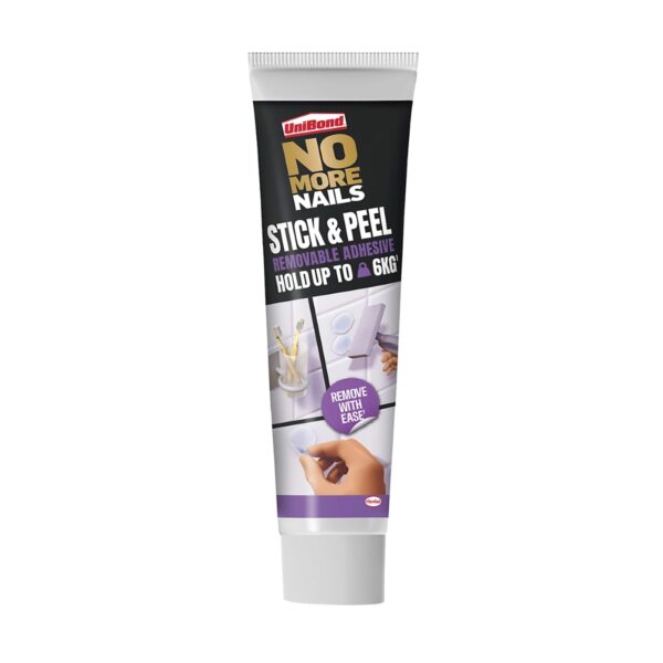 UNB-3523 UniBond No More Nails Stick & Peel (44g) – Strong Removable Adhesive for Indoor Use