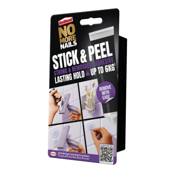 UniBond No More Nails Stick & Peel (44g) – Strong Removable Adhesive for Indoor Use 2 UniBond No More Nails Stick & Peel (44g) – Strong Removable Adhesive for Indoor Use