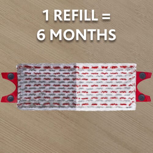 Vileda Ultra Max Refill – 2-in-1 Microfibre Polyester Mop Head (White & Red) for Efficient Floor Cleaning 9 Vileda Ultra Max Refill – 2-in-1 Microfibre Polyester Mop Head (White & Red) for Efficient Floor Cleaning