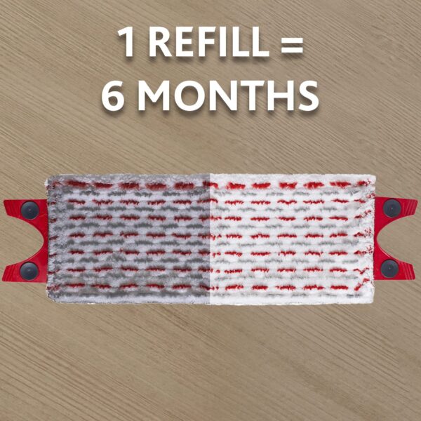 Vileda Ultra Max Refill – 2-in-1 Microfibre Polyester Mop Head (White & Red) for Efficient Floor Cleaning 2 Vileda Ultra Max Refill – 2-in-1 Microfibre Polyester Mop Head (White & Red) for Efficient Floor Cleaning