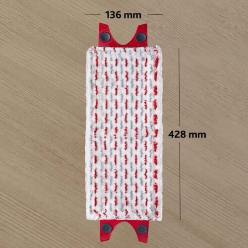 Vileda Ultra Max Refill – 2-in-1 Microfibre Polyester Mop Head (White & Red) for Efficient Floor Cleaning 11 Vileda Ultra Max Refill – 2-in-1 Microfibre Polyester Mop Head (White & Red) for Efficient Floor Cleaning