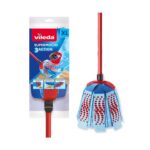 Vileda SuperMocio 3 Action XL Mop – Powerful Mop Head with 3 Cleaning Zones for Deep Floor Cleaning